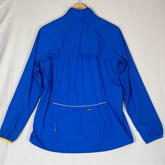 Livestrong Nike Cycling Jacket Windbreaker Women Large Blue 1/4 Zip Vented Bike - Picture 6 of 13